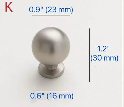 Assorted Brushed Nickel Cabinet Door Knobs, Modern Drawer Pulls