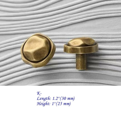 Contemporary Antique Bronze Drawer Knobs, Solid Brass, Decorative Kitchen Cabinet Hardware