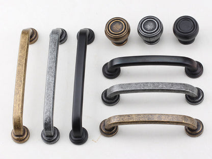 Kitchen Cabinet Pulls, Vanity Drawer Handles, Antique Bronze Pewter Black, Rustic Retro Hardware