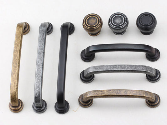 Kitchen Cabinet Pulls, Vanity Drawer Handles, Antique Bronze Pewter Black, Rustic Retro Hardware
