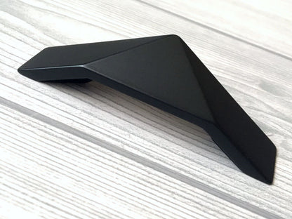 Matte Black Geometric Cabinet Handles, Drawer Pulls, Kitchen Hardware