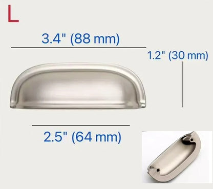 Assorted Brushed Nickel Cabinet Door Knobs, Modern Drawer Pulls