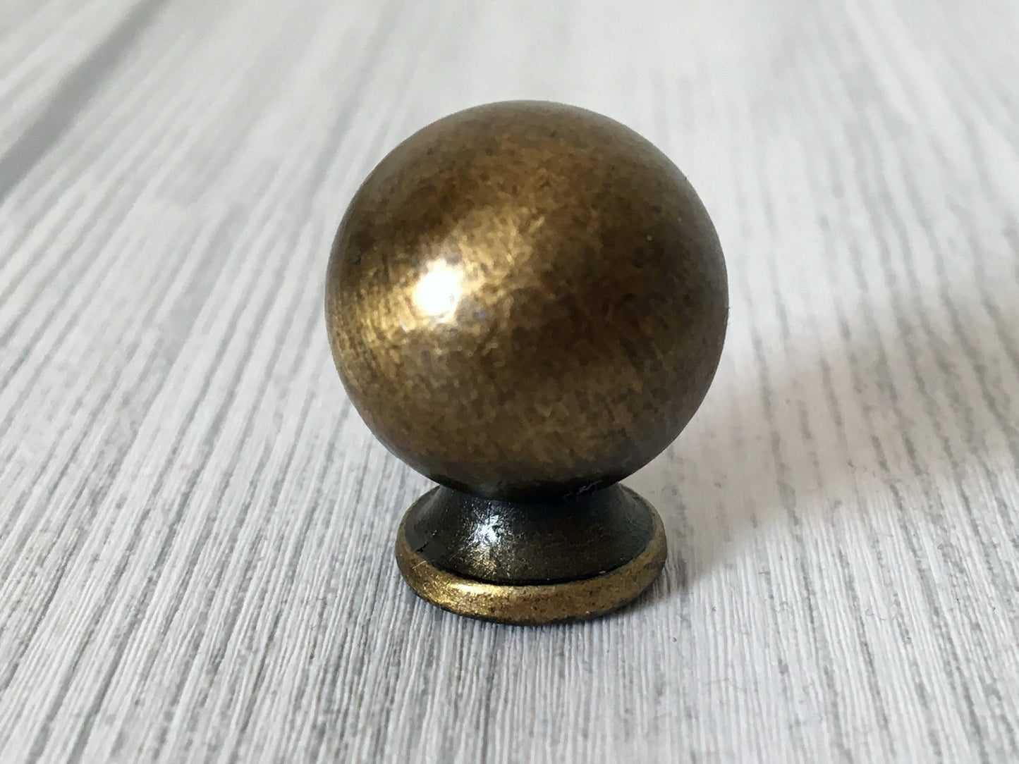 0.7 In Diameter Small Rustic Drawer Knob - Antique Gold Bronze - LynnsHardware