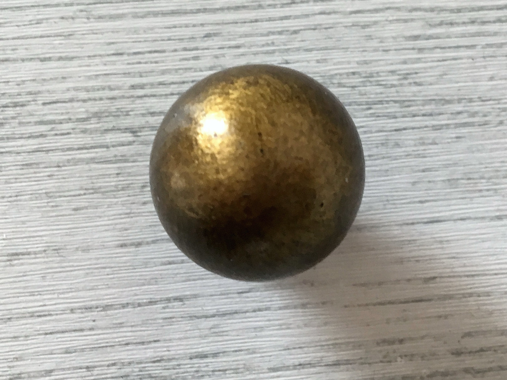 0.7 In Diameter Small Rustic Drawer Knob - Antique Gold Bronze - LynnsHardware