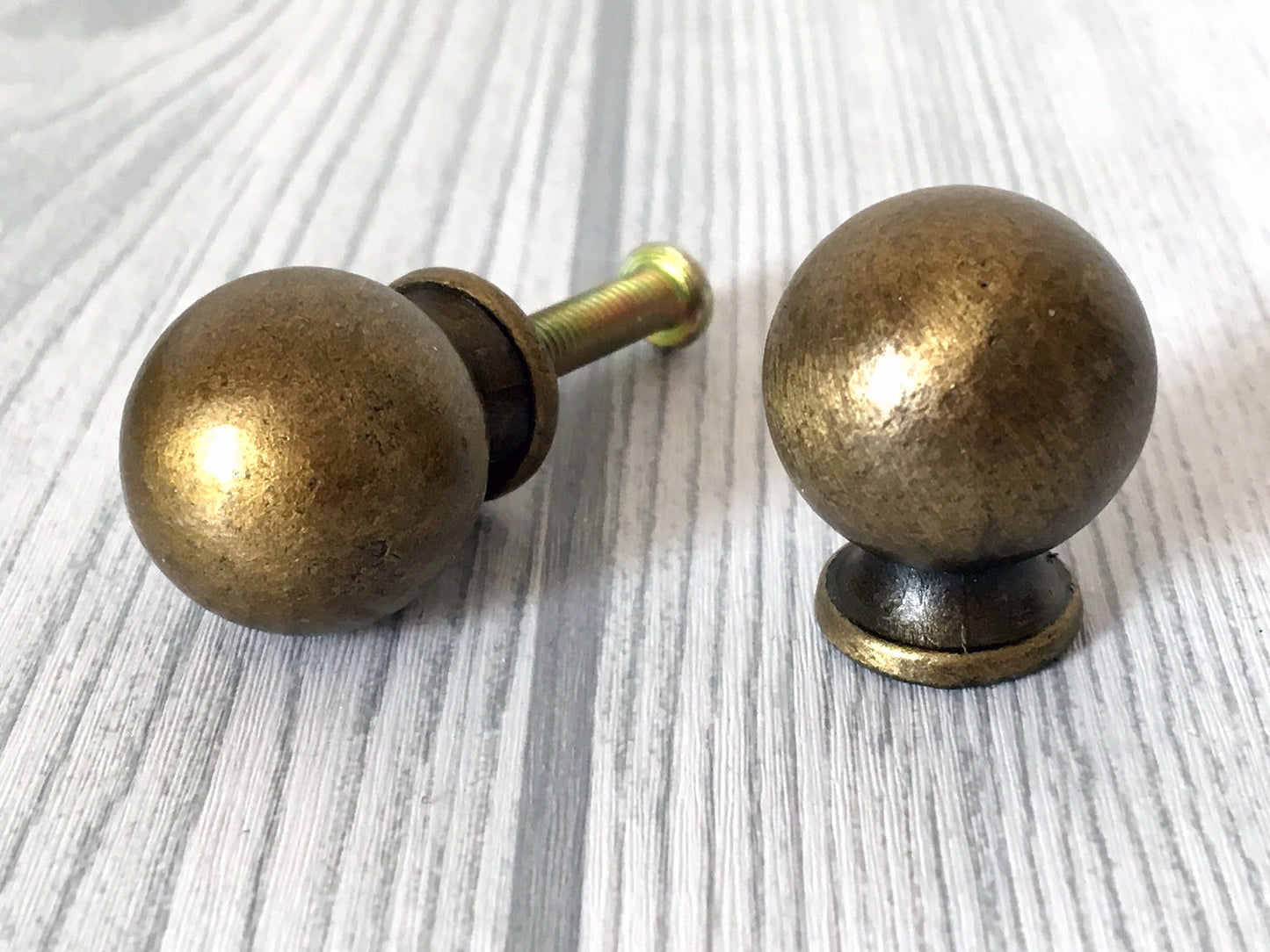 0.7 In Diameter Small Rustic Drawer Knob - Antique Gold Bronze - LynnsHardware