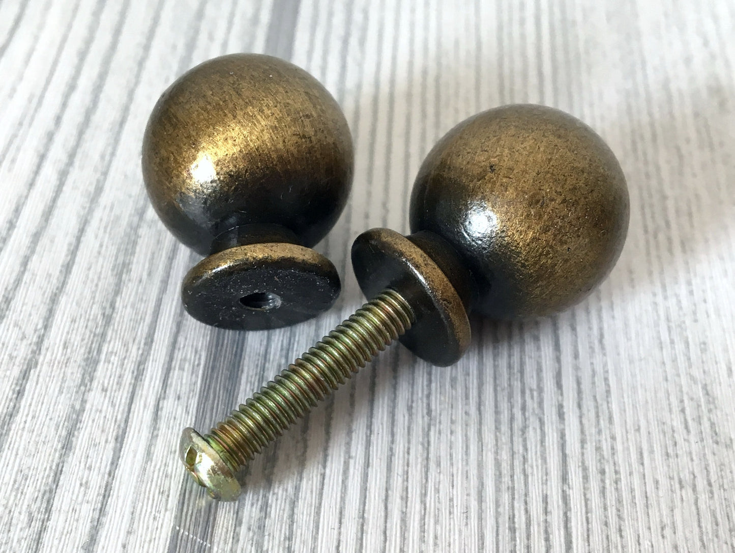 0.7 In Diameter Small Rustic Drawer Knob - Antique Gold Bronze - LynnsHardware