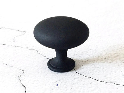Matte Black Cabinet Pull Knob Lynns Hardware