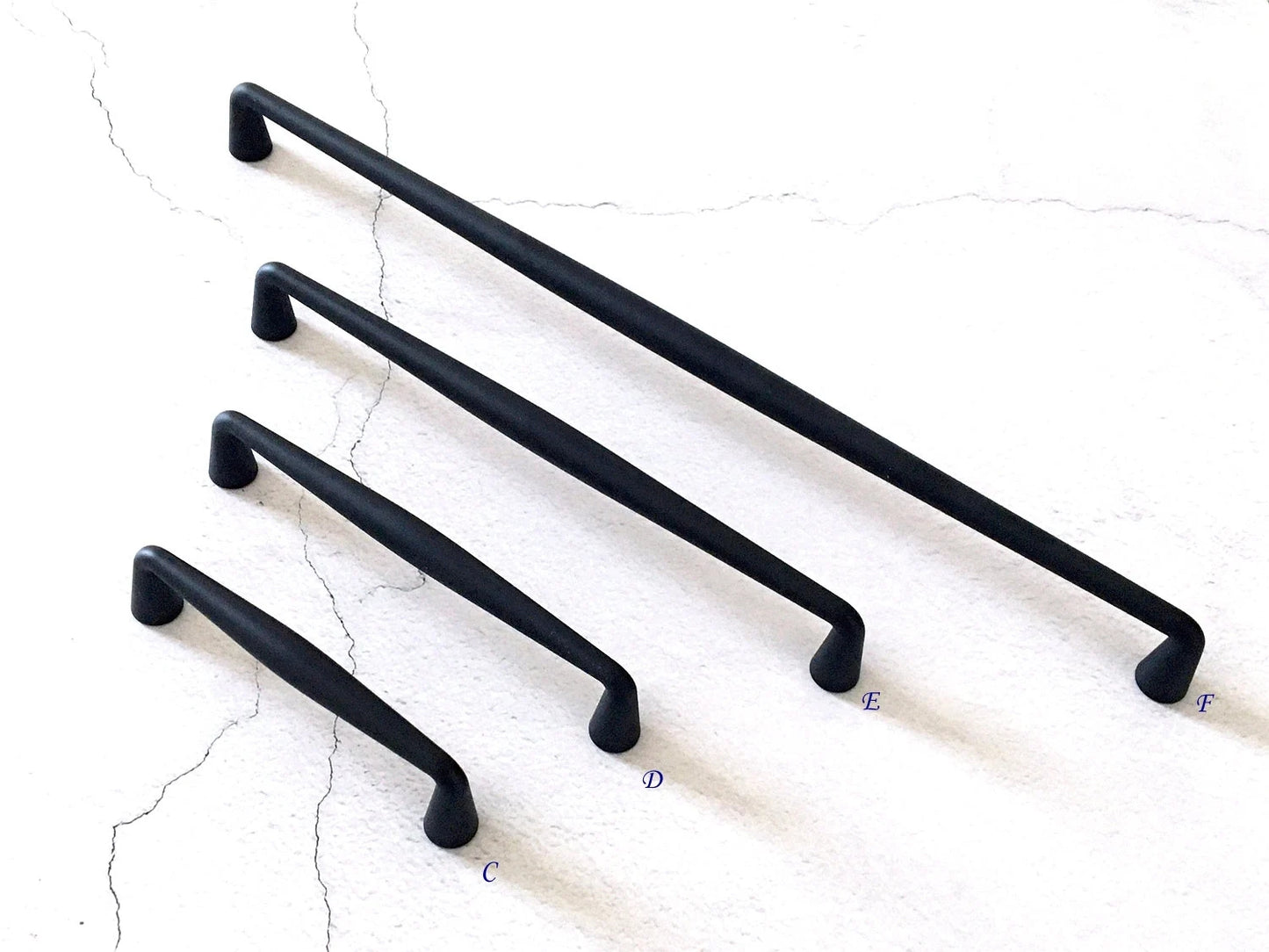 Matte Black Kitchen Cabinet Handles 320 mm