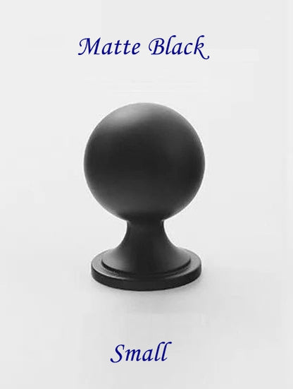 Matte Balck bAll Knobs Solid Brass 22 mm