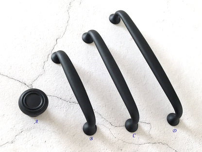 Matte Black Drawer Pulls Knobs Lynns Hardware