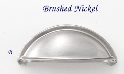 3" Brass Cup Drawer Pull - 8 Finishes | Modern Cabinet Hardware
