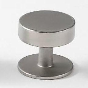Brass Round Cabinet Knobs with Wide Base - 6 Finishes