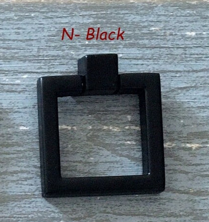 Ring Drawer Pull Cabinet knobs, Gold, Nickel, Bronze, Black
