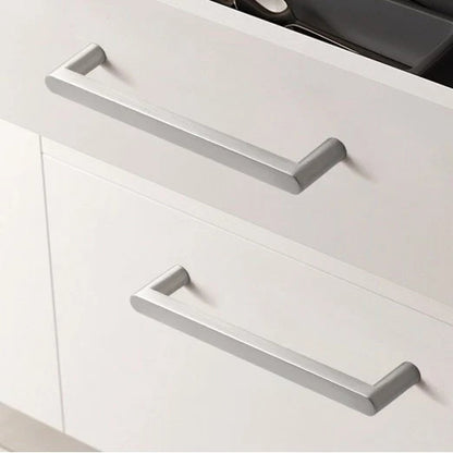 Minimalist Brushed Nickel Cabinet Bar Pulls, Wardrobe Handles, 96 128 224 mm Centers