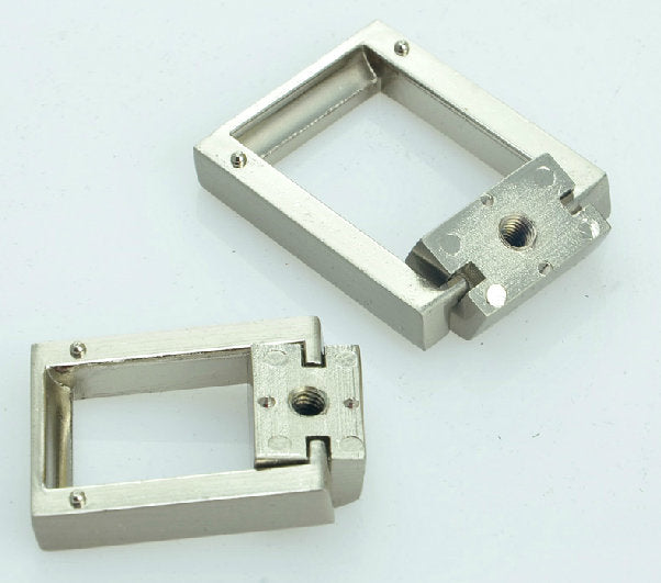 Small Nickel Square Drop Ring Drawer Pulls