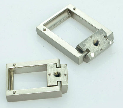 Small Nickel Square Drop Ring Drawer Pulls