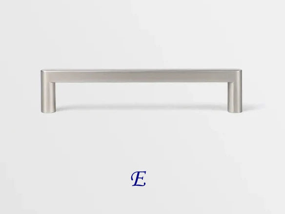 Minimalist Brushed Nickel Cabinet Bar Pulls, Wardrobe Handles, 96 128 224 mm Centers