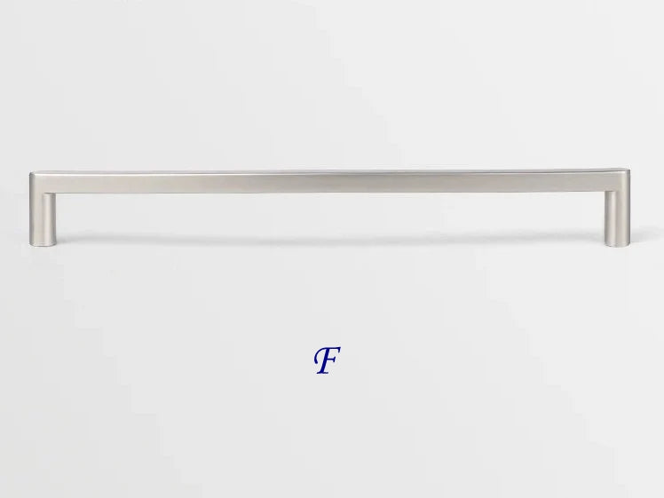 Minimalist Brushed Nickel Cabinet Bar Pulls, Wardrobe Handles, 96 128 224 mm Centers