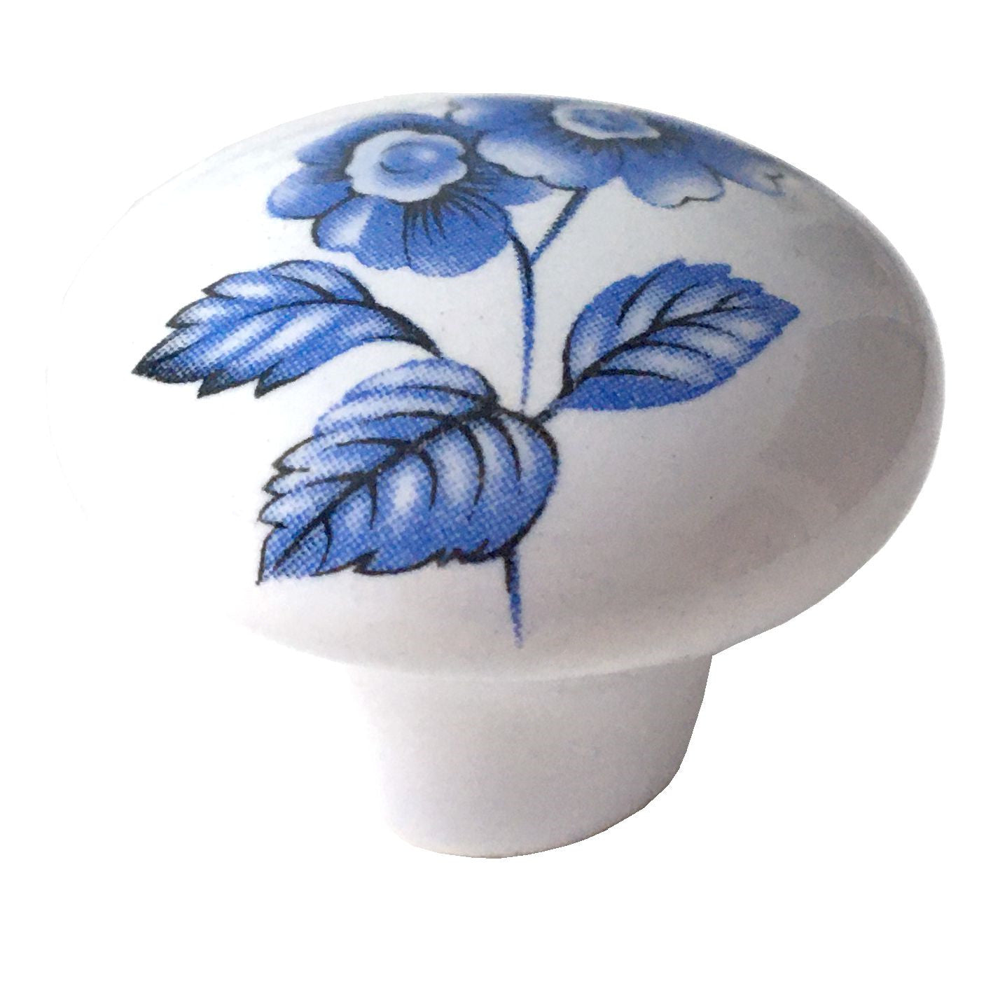 Poignées de tiroir bleues et blanches pour armoires 76 96 128 160 192 mm