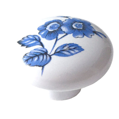 Poignées de tiroir bleues et blanches pour armoires 76 96 128 160 192 mm