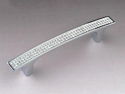 Crystal Drawer Pulls, Rhinestone Cabinet Handles, Polished Chrome, 3.75", 5", 6.25" Center