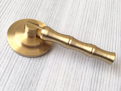 Brass Bamboo Drop Pull, Pendent Drawer Knob, Brushed Brass, Antique Bronze