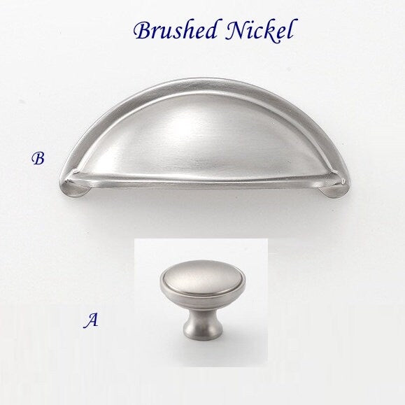 3" Brass Cup Drawer Pull - 8 Finishes | Modern Cabinet Hardware