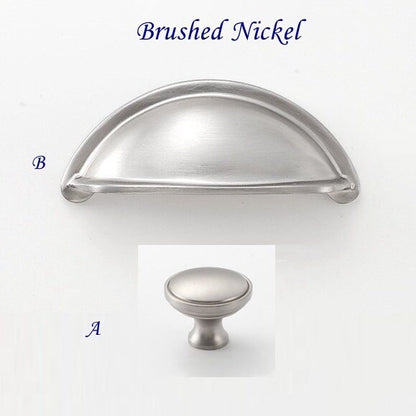 3" Brass Cup Drawer Pull - 8 Finishes | Modern Cabinet Hardware