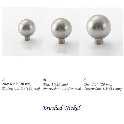 Brass Ball Knobs, Black Gold Chrome Nickel