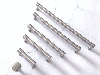 Nickel Cabinet Handle Hardware Kitchen Knobs Dresser Drawer Pulls Modern