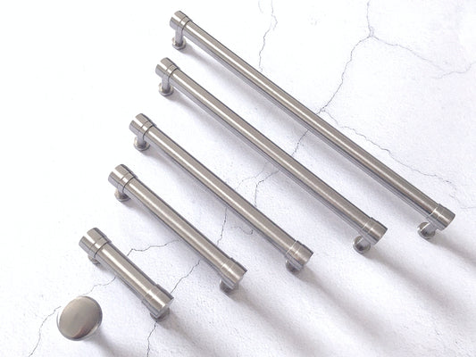 Nickel Cabinet Handle Hardware Kitchen Knobs Dresser Drawer Pulls Modern