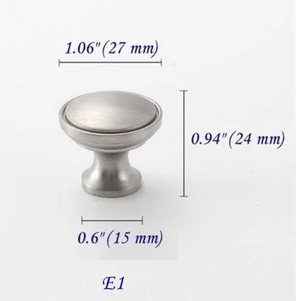Nickel Circle Dresser Drawer Knobs Kitchen Cabinet Hardware Art Deco Lynns Graceland