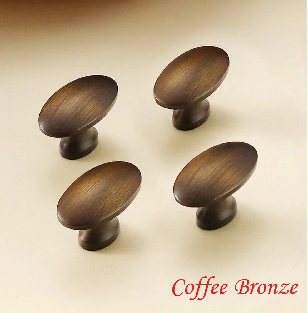 Ovale Knöpfe Massiv Messing Schubladengriff Minimalistisch Modern Schrankknopf 