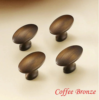 Ovale Knöpfe Massiv Messing Schubladengriff Minimalistisch Modern Schrankknopf 