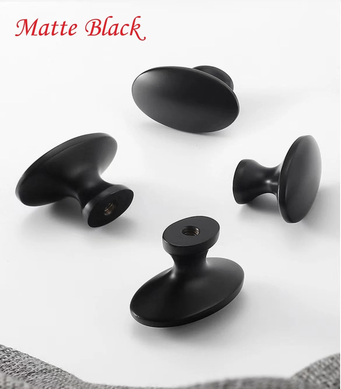 Ovale Knöpfe Massiv Messing Schubladengriff Minimalistisch Modern Schrankknopf 