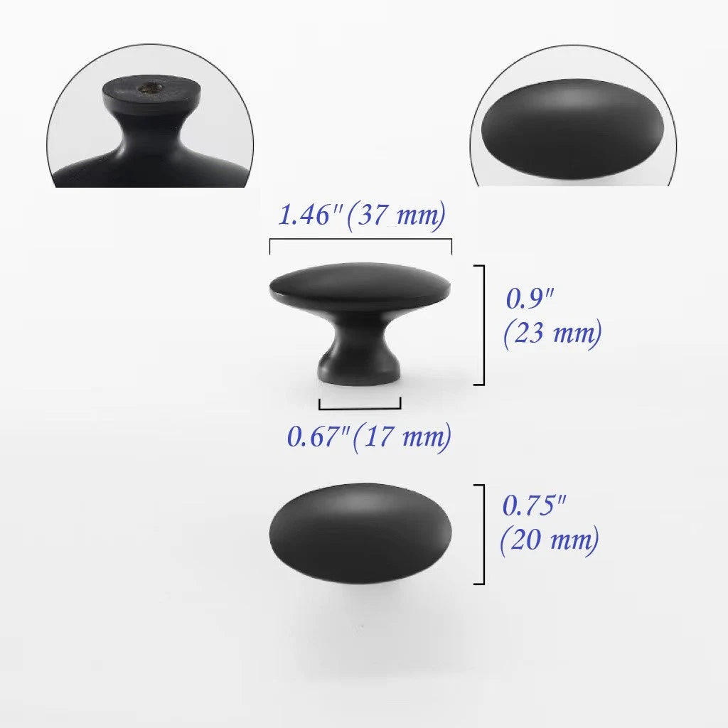 Ovale Knöpfe Massiv Messing Schubladengriff Minimalistisch Modern Schrankknopf 
