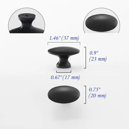 Ovale Knöpfe Massiv Messing Schubladengriff Minimalistisch Modern Schrankknopf 