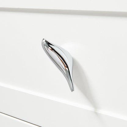 Bird Shaped Drawer Knobs, Solid Brass, Polished Chrome, Modern Kitchen Hardware