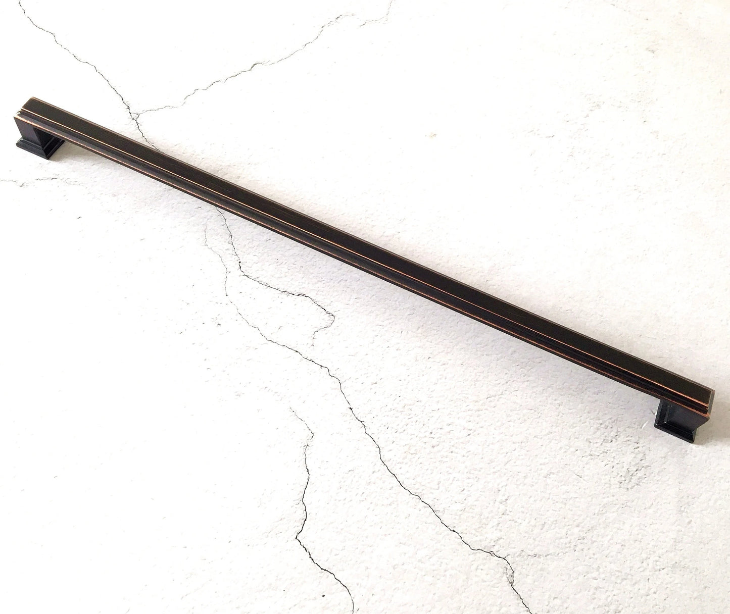 12.5" Oversized Large Cabinet Square Bar Handle - Oil Rubbed Bronze