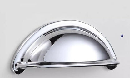 3" Brass Cup Drawer Pull - 8 Finishes | Modern Cabinet Hardware