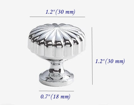 Brass Pumpkin Cabinet Knob, Gold Chrome Antique Bronze