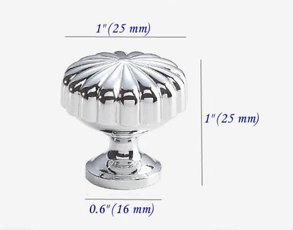 Brass Pumpkin Cabinet Knob, Gold Chrome Antique Bronze