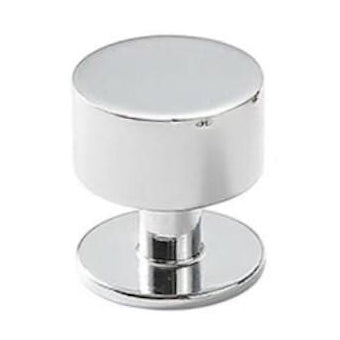 Brass Round Cabinet Knobs with Wide Base - 6 Finishes