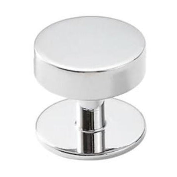Brass Round Cabinet Knobs with Wide Base - 6 Finishes