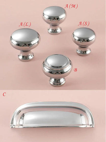3" Brass Cup Drawer Pull & Cabinet Knob 76 mm Centers, Gold, Bronze, Silver and Black