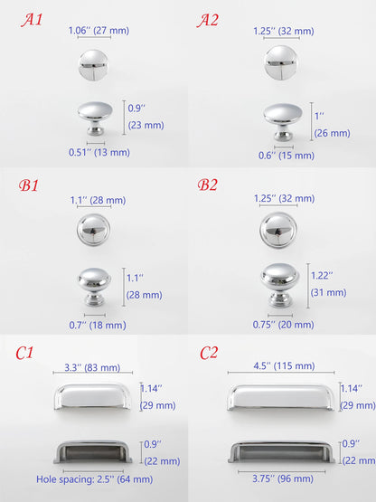 Brass Cup Drawer Pulls 2.5" 3.75" - 6 Finishes | LynnsHardware