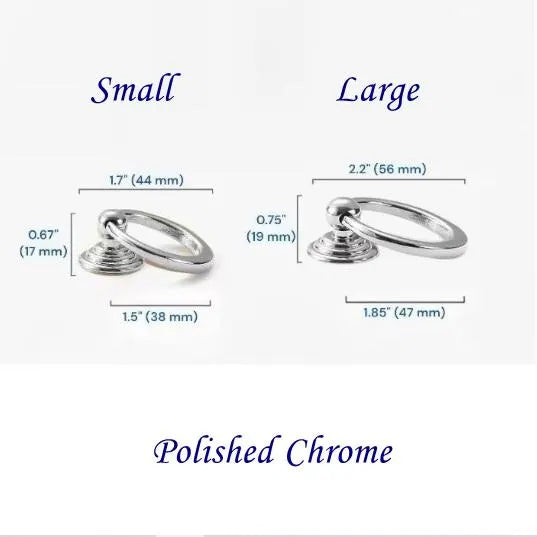 Brass Drop Ring Pulls - 4 Finishes | Classic Hardware