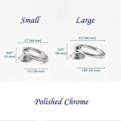 Brass Drop Ring Pulls - 4 Finishes | Classic Hardware