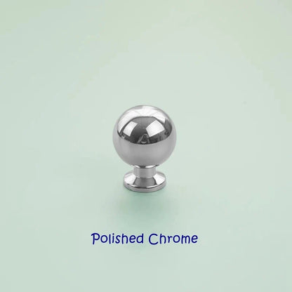 Brass Ball Knobs, Gold Chrome Black Coffee Bronze, Kitchen Cabinet Hardware