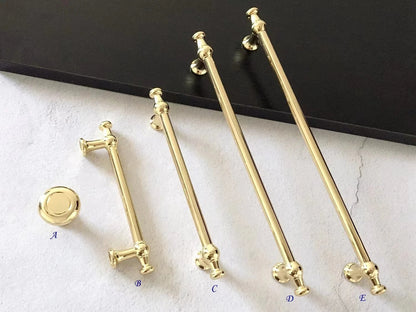 Polished Gold Brass Cabinet Pulls Drawer Handles Kitchen Lynns Hardware